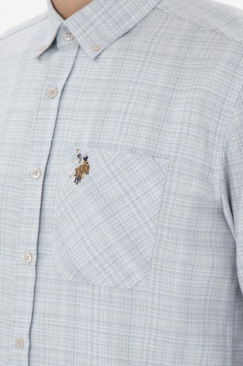 Erkek Taş Uzun Kollu Gömlek