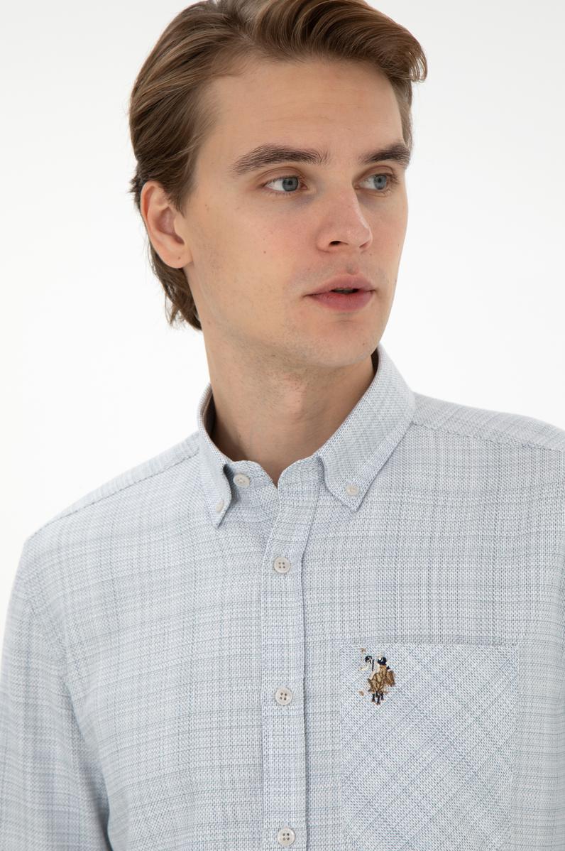 Erkek Taş Uzun Kollu Gömlek