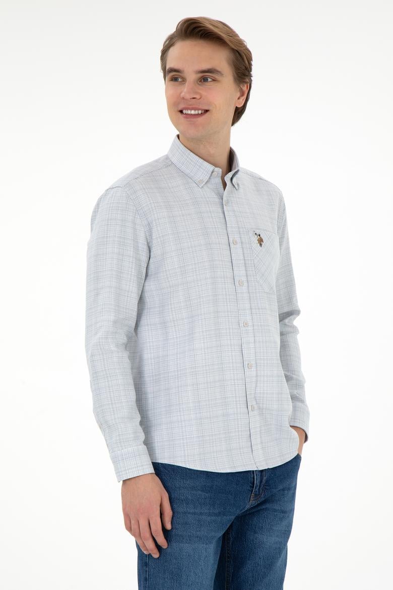 Erkek Taş Uzun Kollu Gömlek