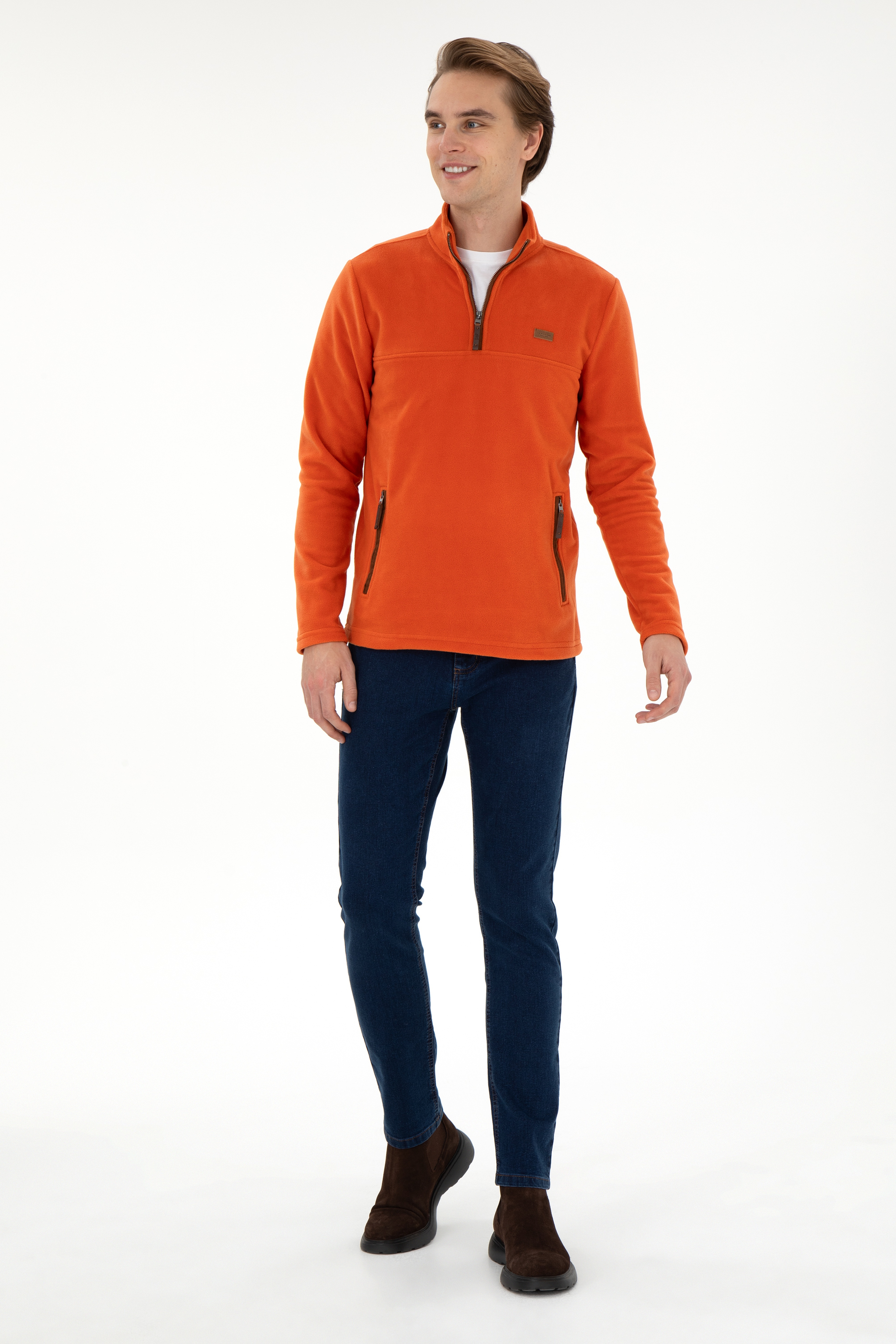 Erkek Kiremit Sweatshirt