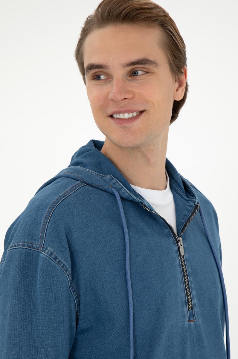 Erkek Mavi Jean Gömlek