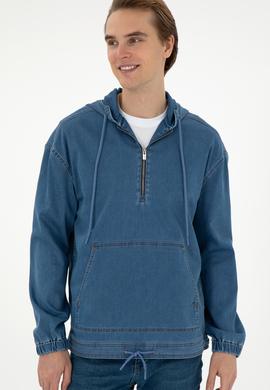 Erkek Mavi Jean Gömlek - 50293320005