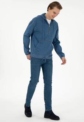 Erkek Mavi Jean Gömlek - 50293320005