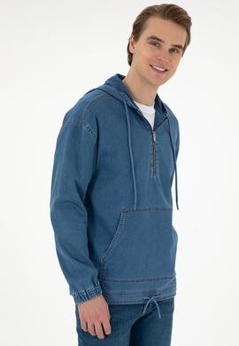 Erkek Mavi Jean Gömlek - 50293320005