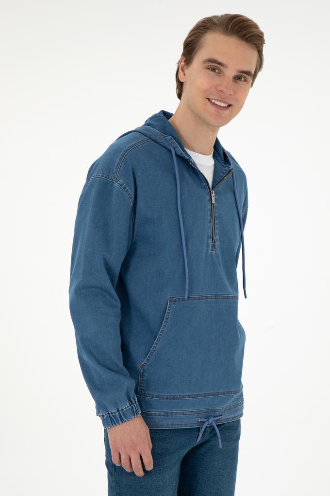 Erkek Mavi Jean Gömlek