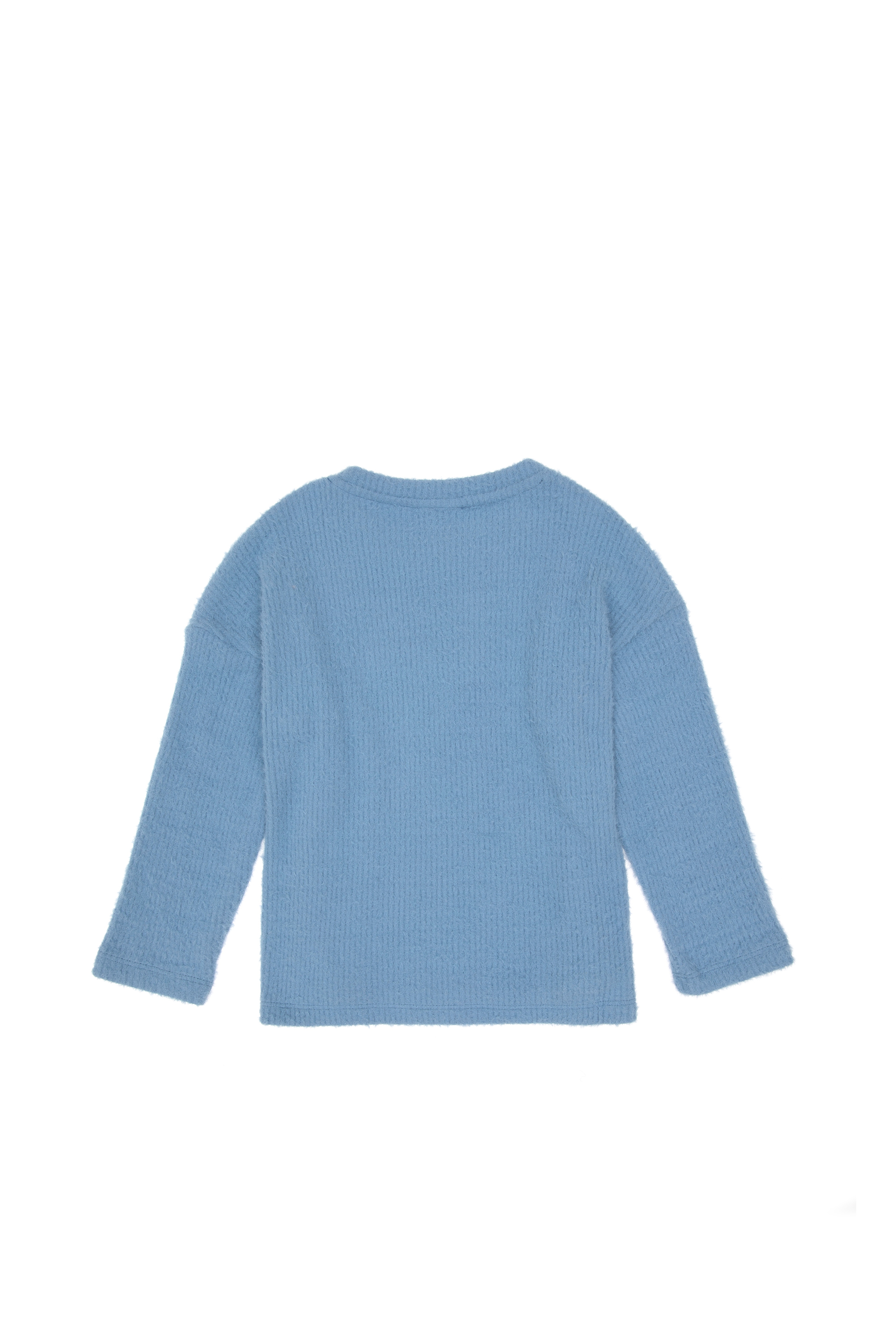 Kız Çocuk Açık Mavi Bisiklet Yaka Sweatshirt - Image 2