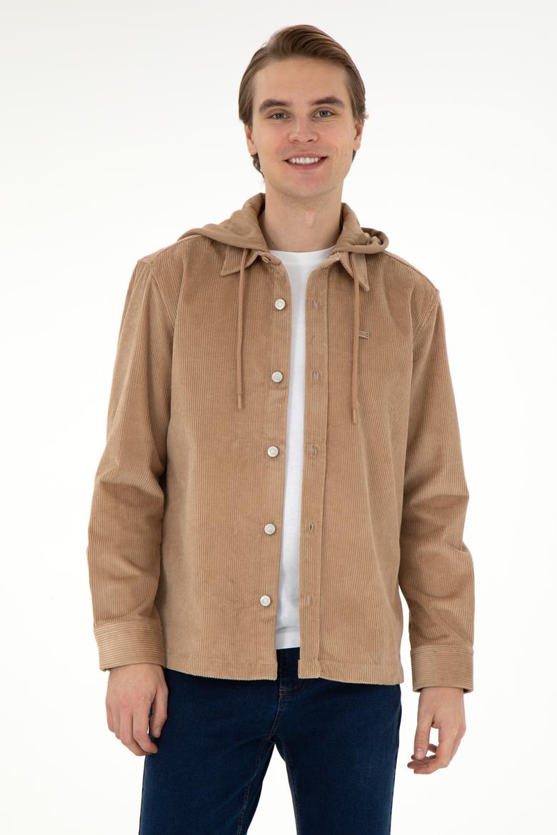 Erkek Camel Uzun Kollu Gömlek