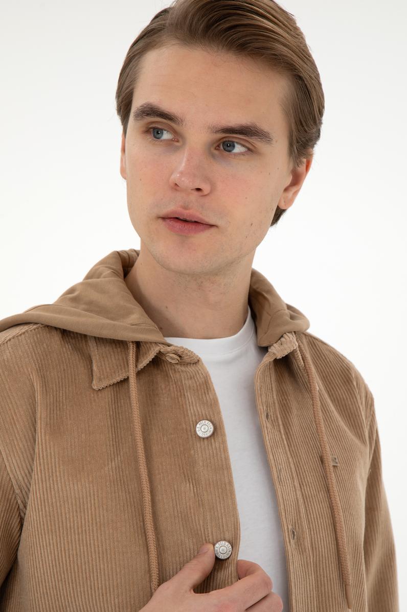 Erkek Camel Uzun Kollu Gömlek