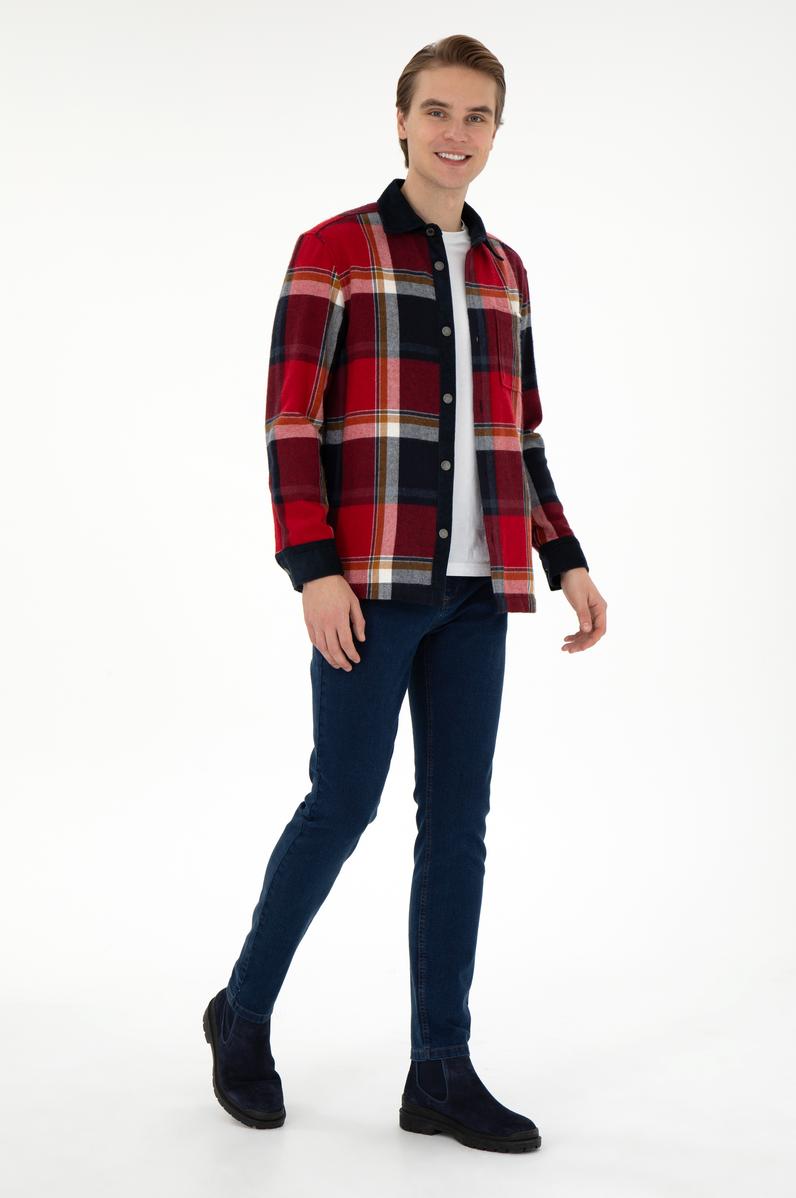 Erkek Mavi Slim Fit Jean Pantolon