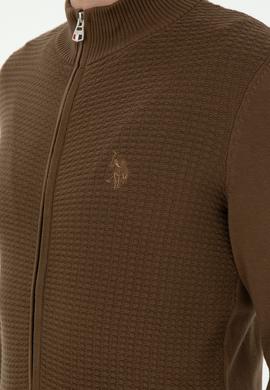 Erkek Haki Basic Triko Hırka - 50294738008