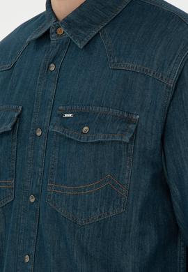 Erkek Mavi Jean Gömlek - 50289470008
