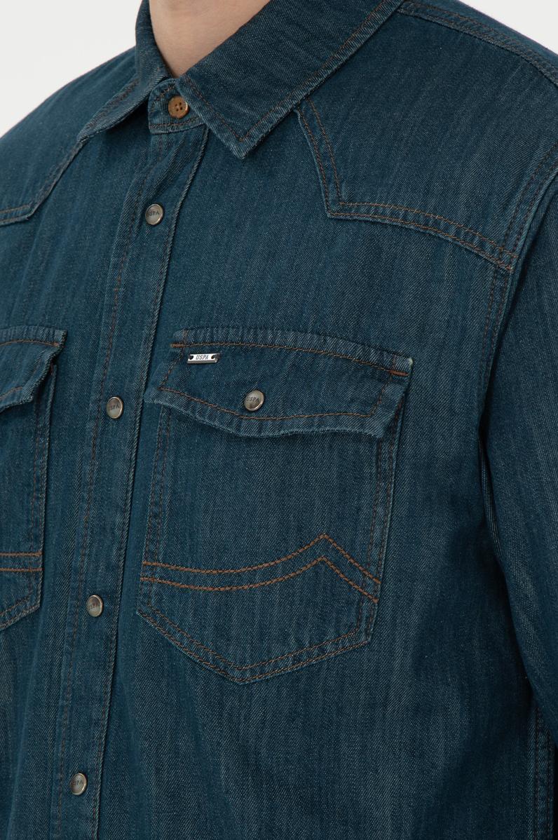 Erkek Mavi Jean Gömlek