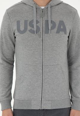 Erkek Gri Melanj Örme Hırka - 50289029056