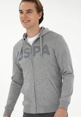 Erkek Gri Melanj Örme Hırka - 50289029056