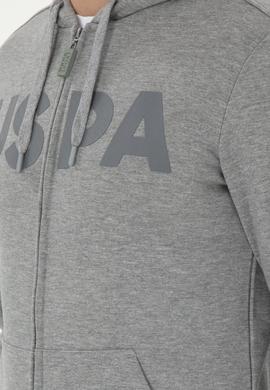 Erkek Gri Melanj Örme Hırka - 50289029056