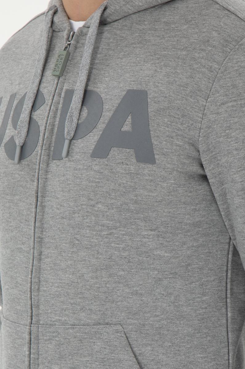 Erkek Gri Melanj Örme Hırka