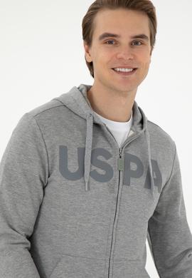 Erkek Gri Melanj Örme Hırka - 50289029056