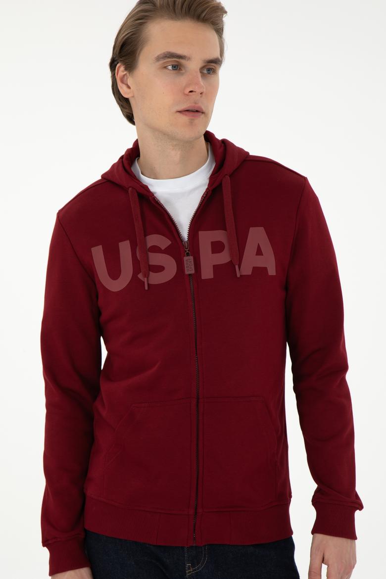 Erkek Bordo Örme Hırka - 50289029117