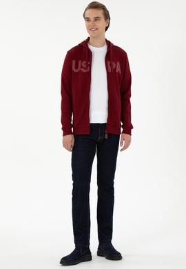 Erkek Bordo Örme Hırka - 50289029117