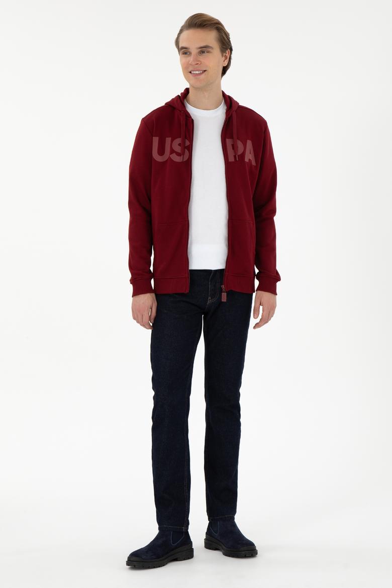 Erkek Bordo Örme Hırka - 50289029117