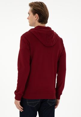 Erkek Bordo Örme Hırka - 50289029117