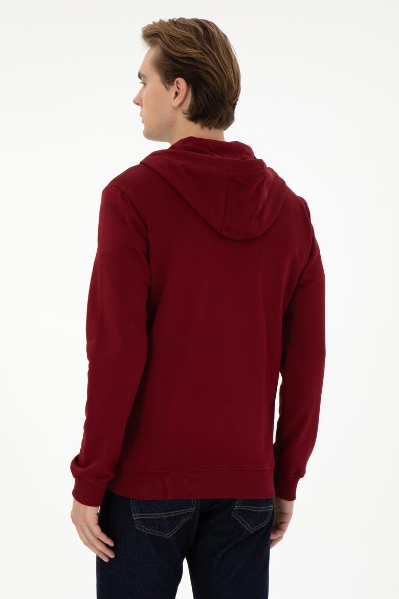 Erkek Bordo Örme Hırka - 50289029117