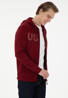 Erkek Bordo Örme Hırka - 50289029117