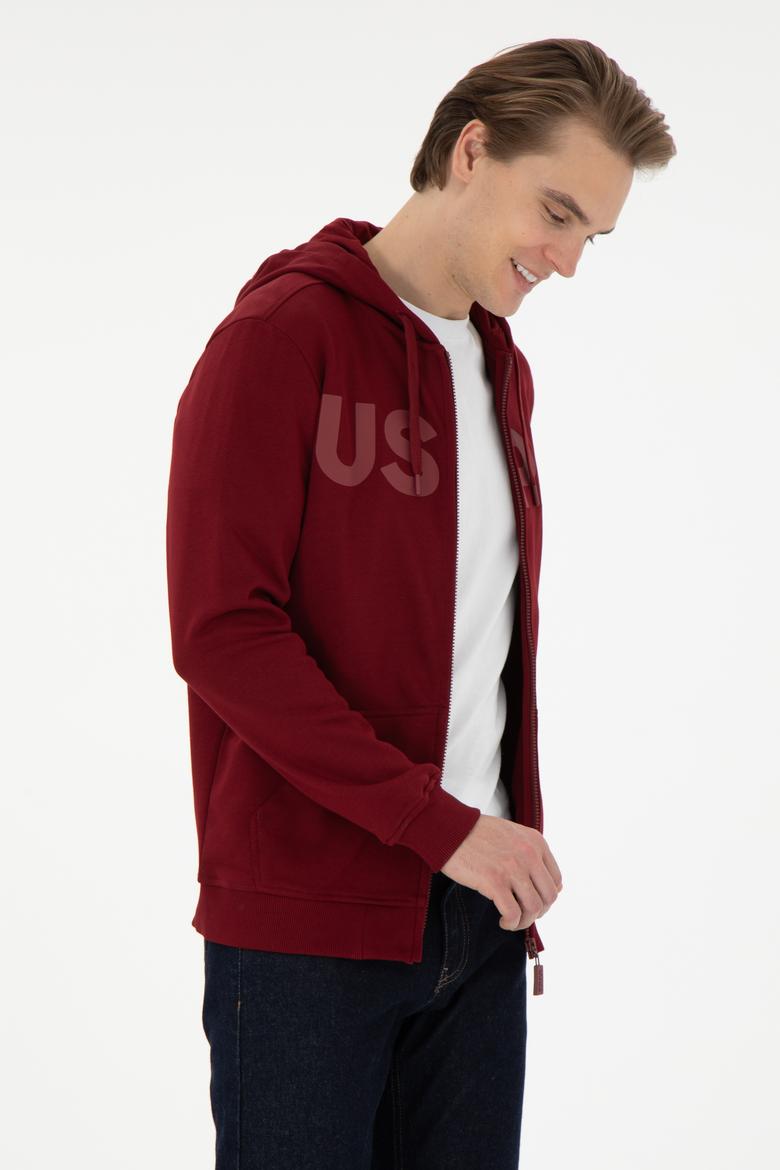 Erkek Bordo Örme Hırka