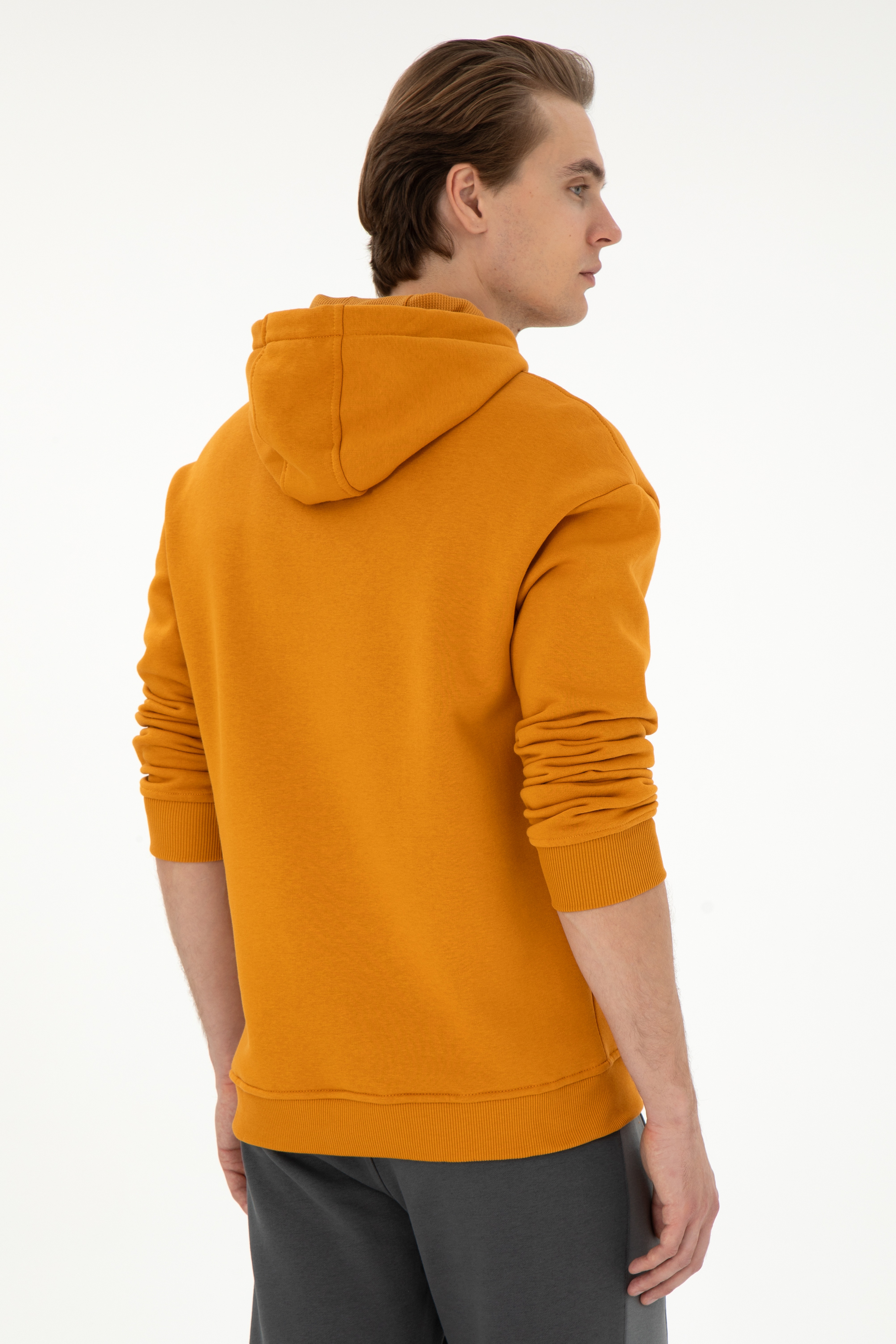 Erkek Hardal Sweatshirt - Image 5