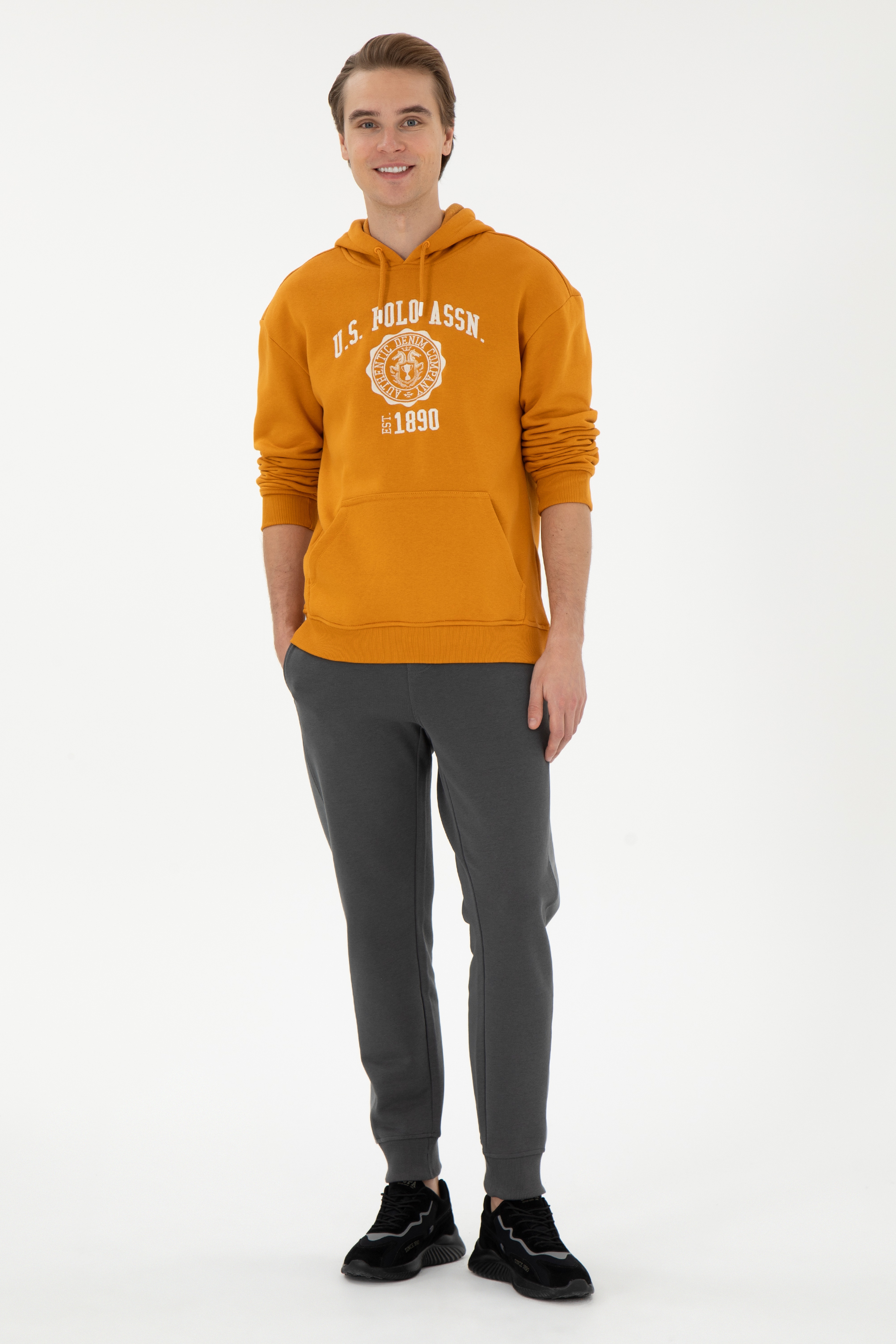 Erkek Hardal Sweatshirt - Image 4