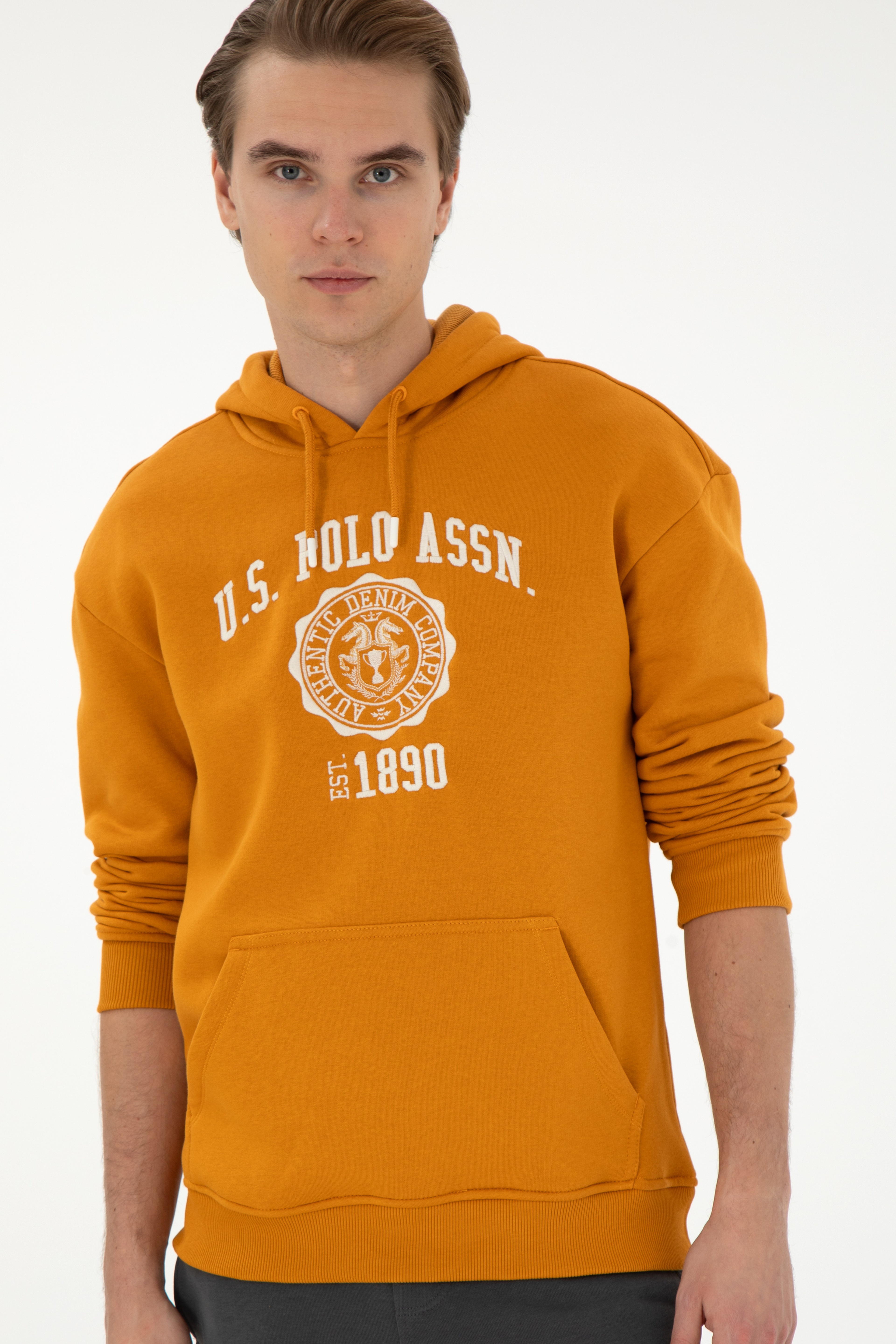 Erkek Hardal Sweatshirt