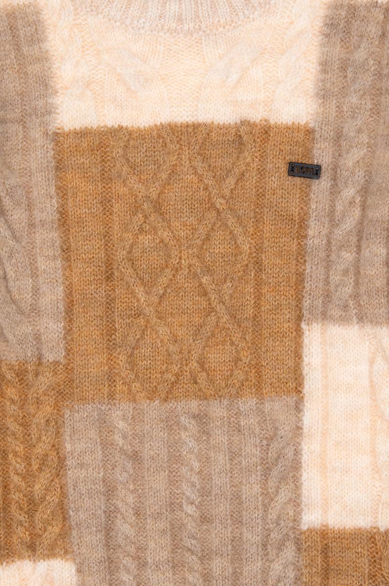 Erkek Çocuk Krem Bisiklet Yaka Kazak