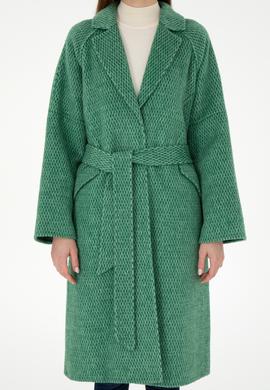 Kadın Koyu Yeşil Kaşe Kaban - 50291501004