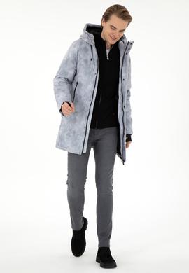 Erkek Gri Kaban - 50292226008