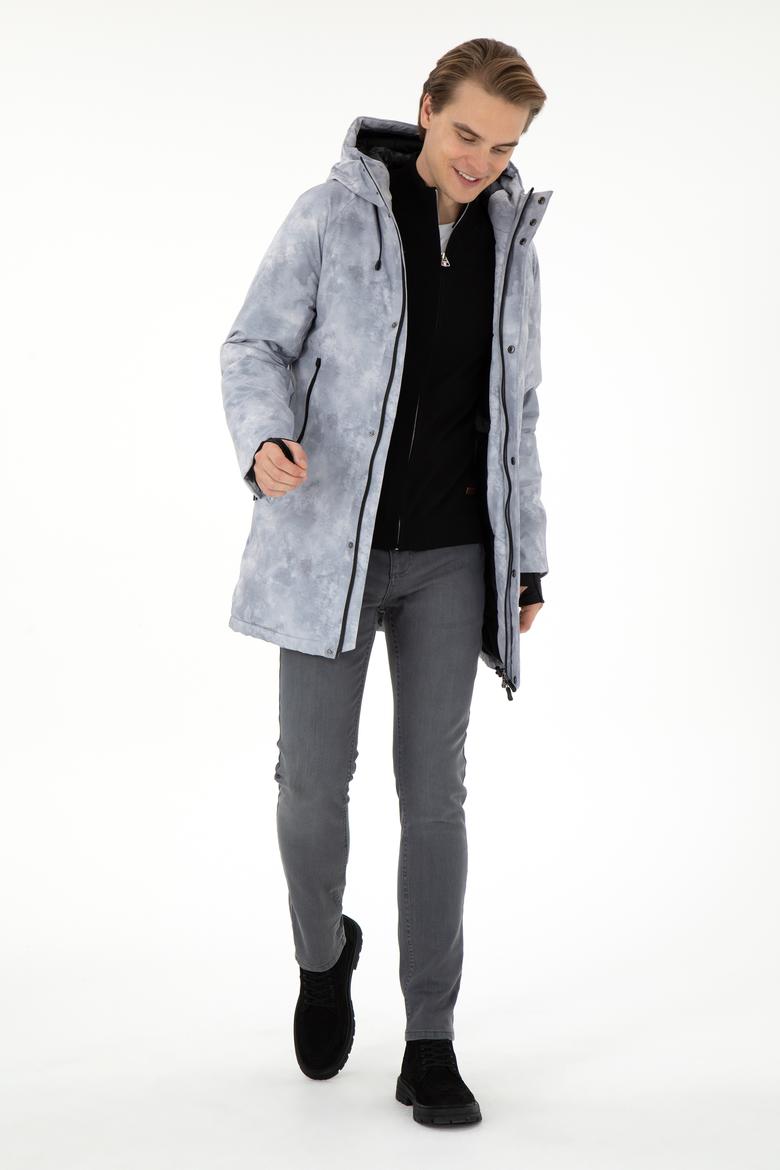 Erkek Gri Kaban - 50292226008