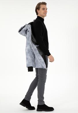 Erkek Gri Kaban - 50292226008