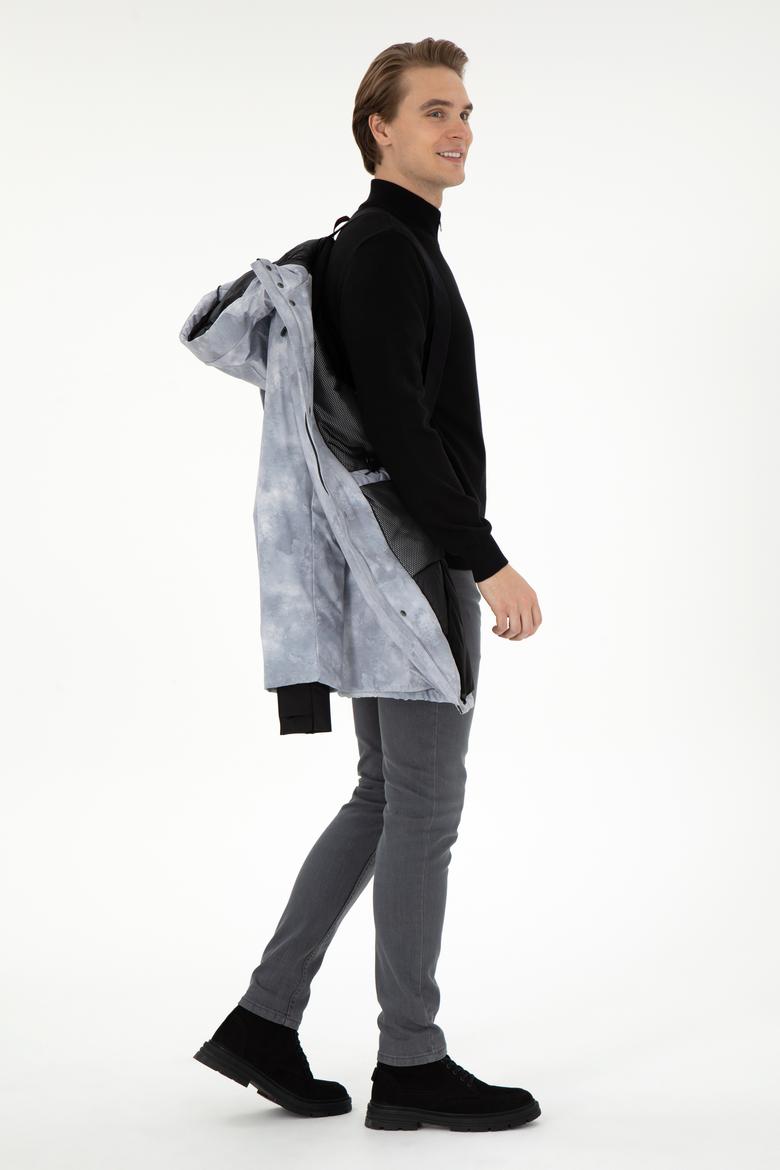 Erkek Gri Kaban - 50292226008