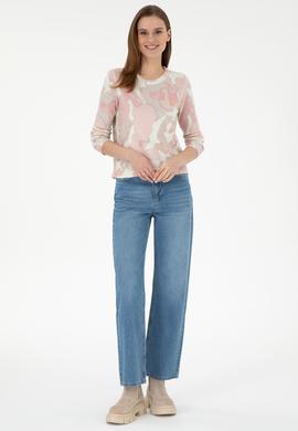 Kadın Somon Bisiklet Yaka Kazak - 50293091042