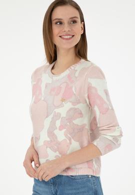 Kadın Somon Bisiklet Yaka Kazak - 50293091042