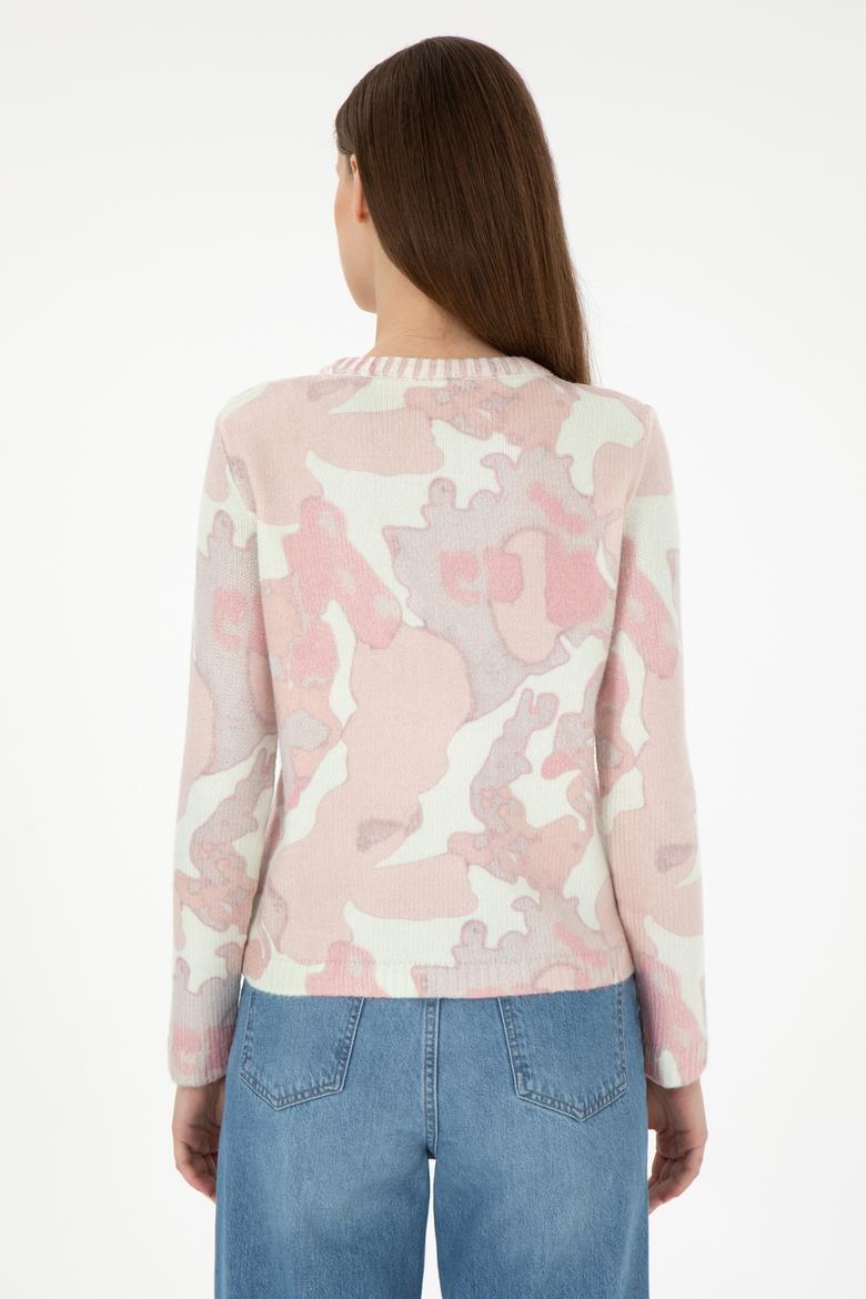 Kadın Somon Bisiklet Yaka Kazak - 50293091042