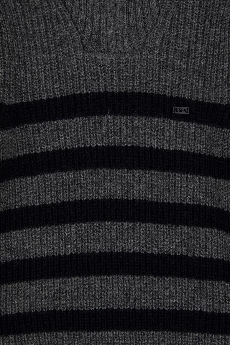 Erkek Çocuk Yarım Fermuarlı Antrasit Melanj Kazak - 50293028018