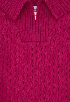 Kız Çocuk Fuşya V Yaka Kazak - 50293103005