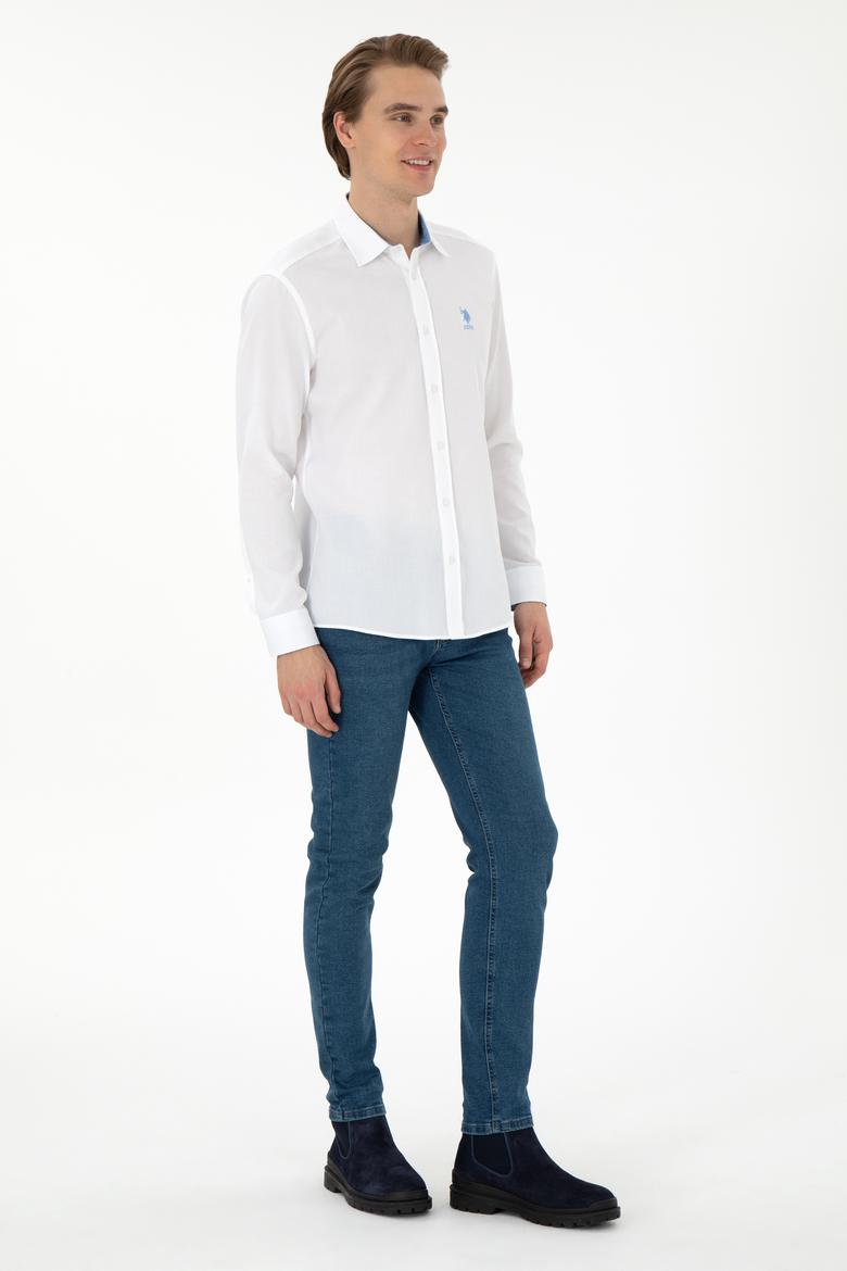 Erkek Beyaz Uzun Kollu Gömlek - 50292303006