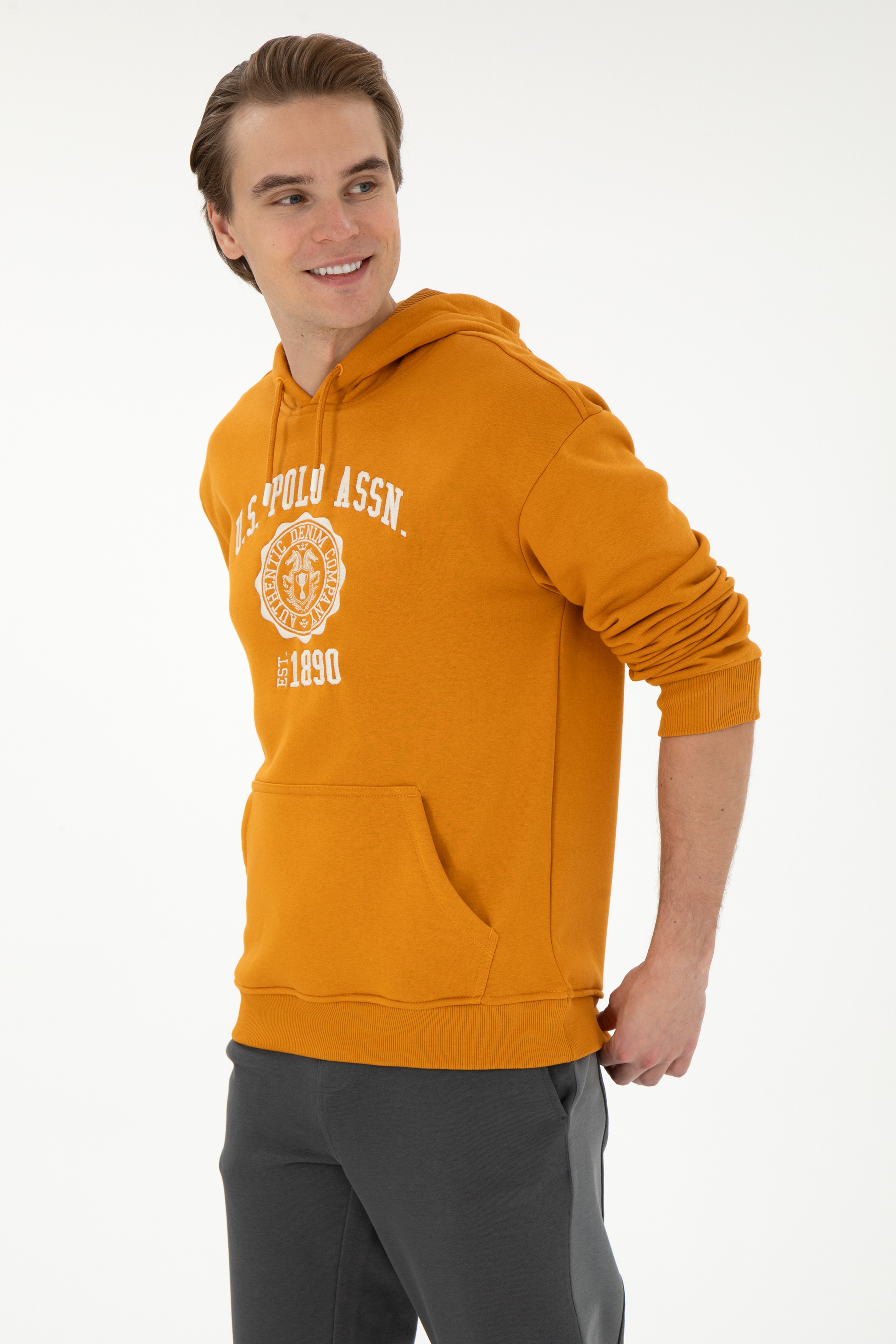 Erkek Hardal Sweatshirt - Image 1