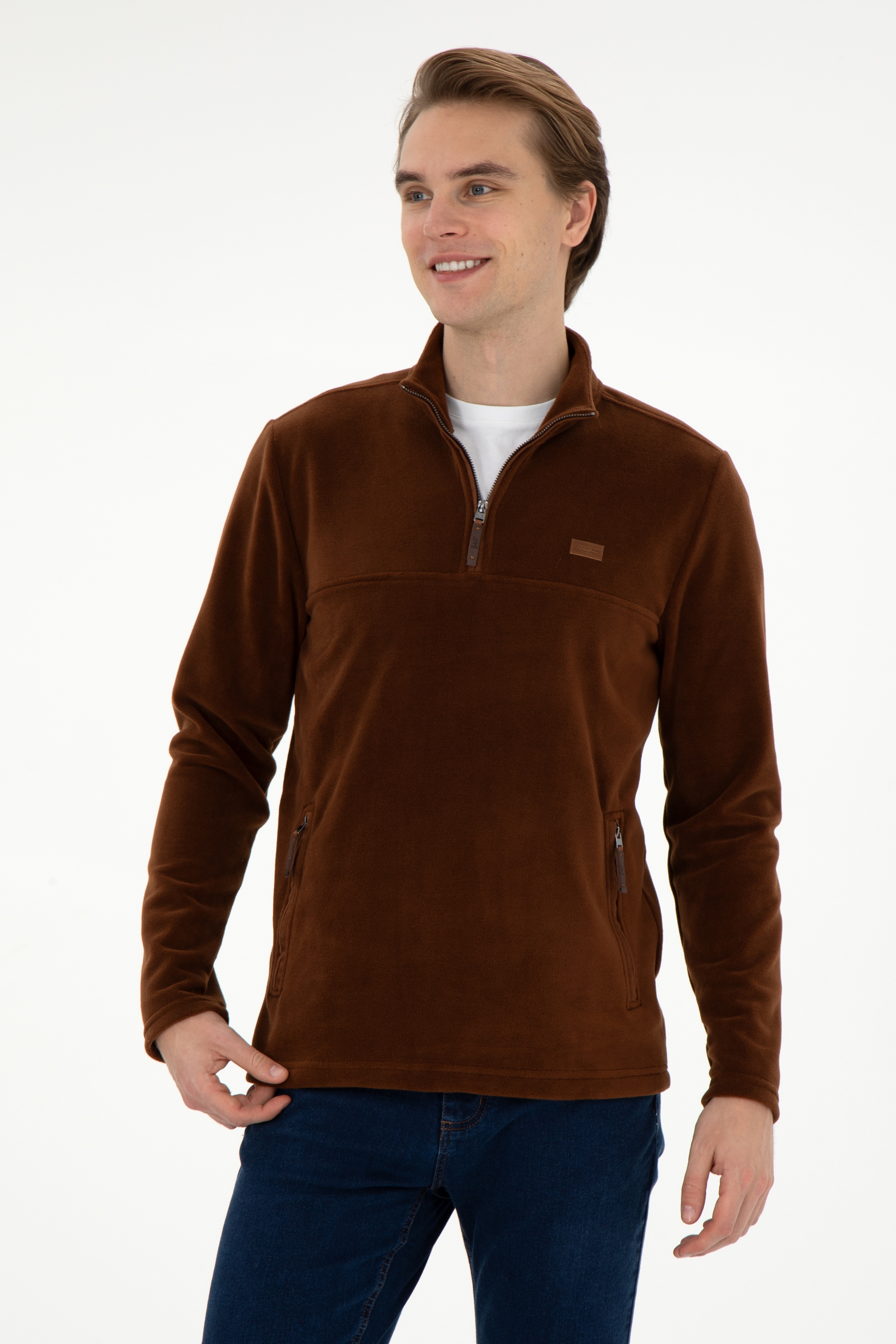 Erkek Kahverengi Sweatshirt - Image 1