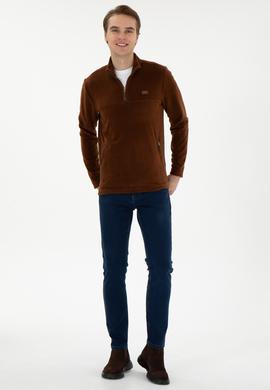 Erkek Kahverengi Sweatshirt - 50290609029