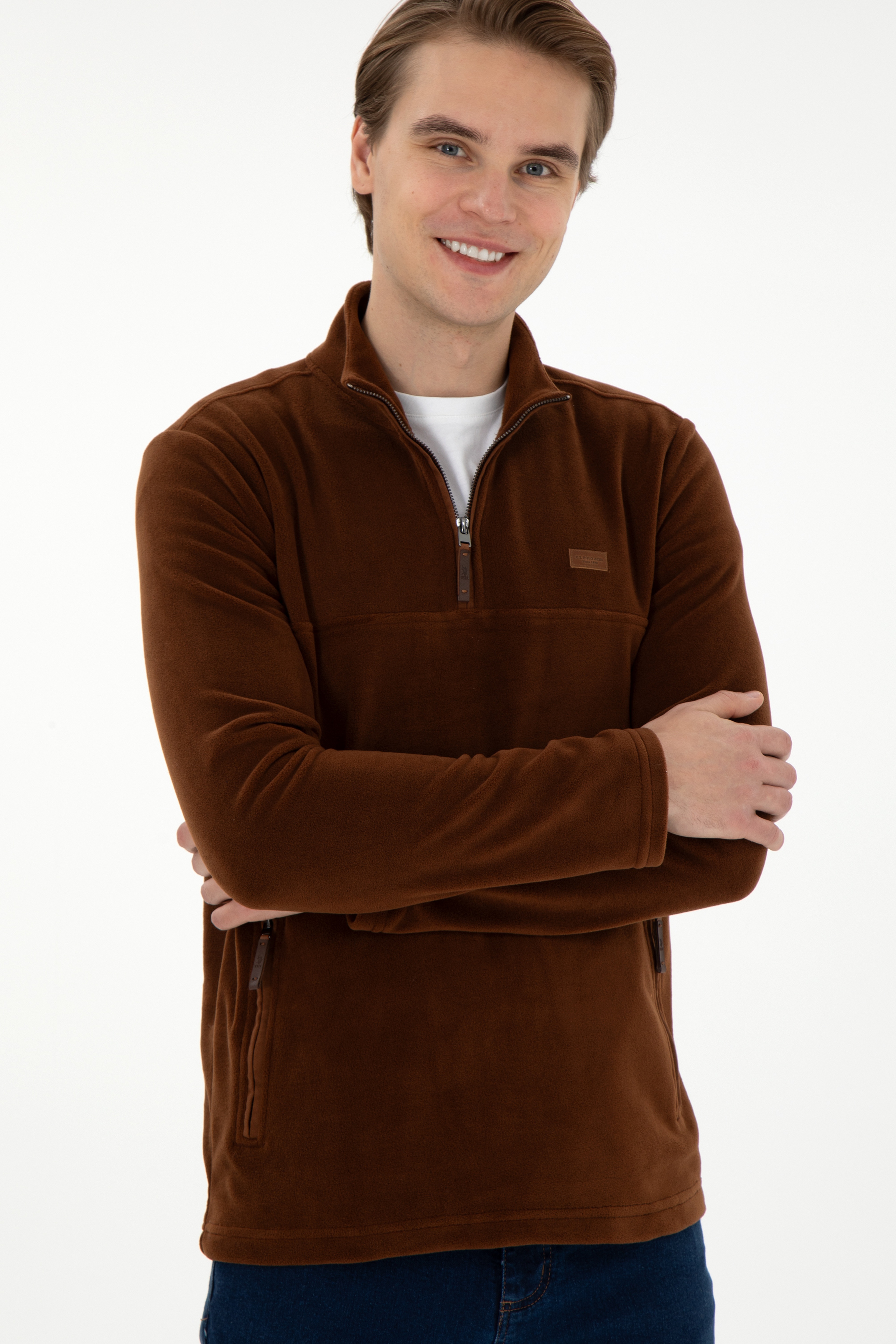 Erkek Kahverengi Sweatshirt - Image 3