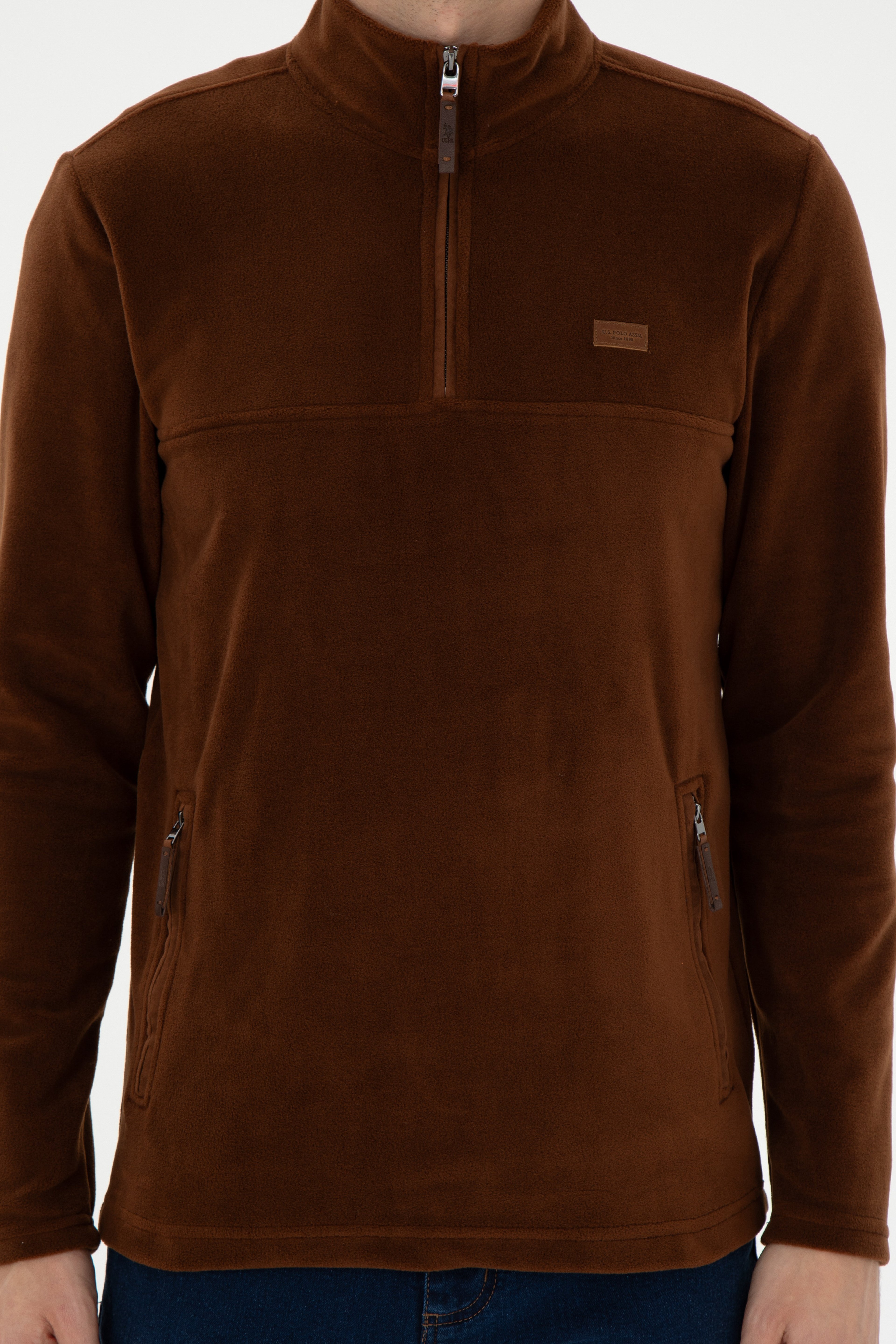 Erkek Kahverengi Sweatshirt - Image 6