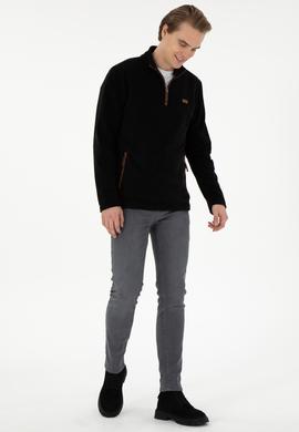 Erkek Siyah Sweatshirt - 50290609046