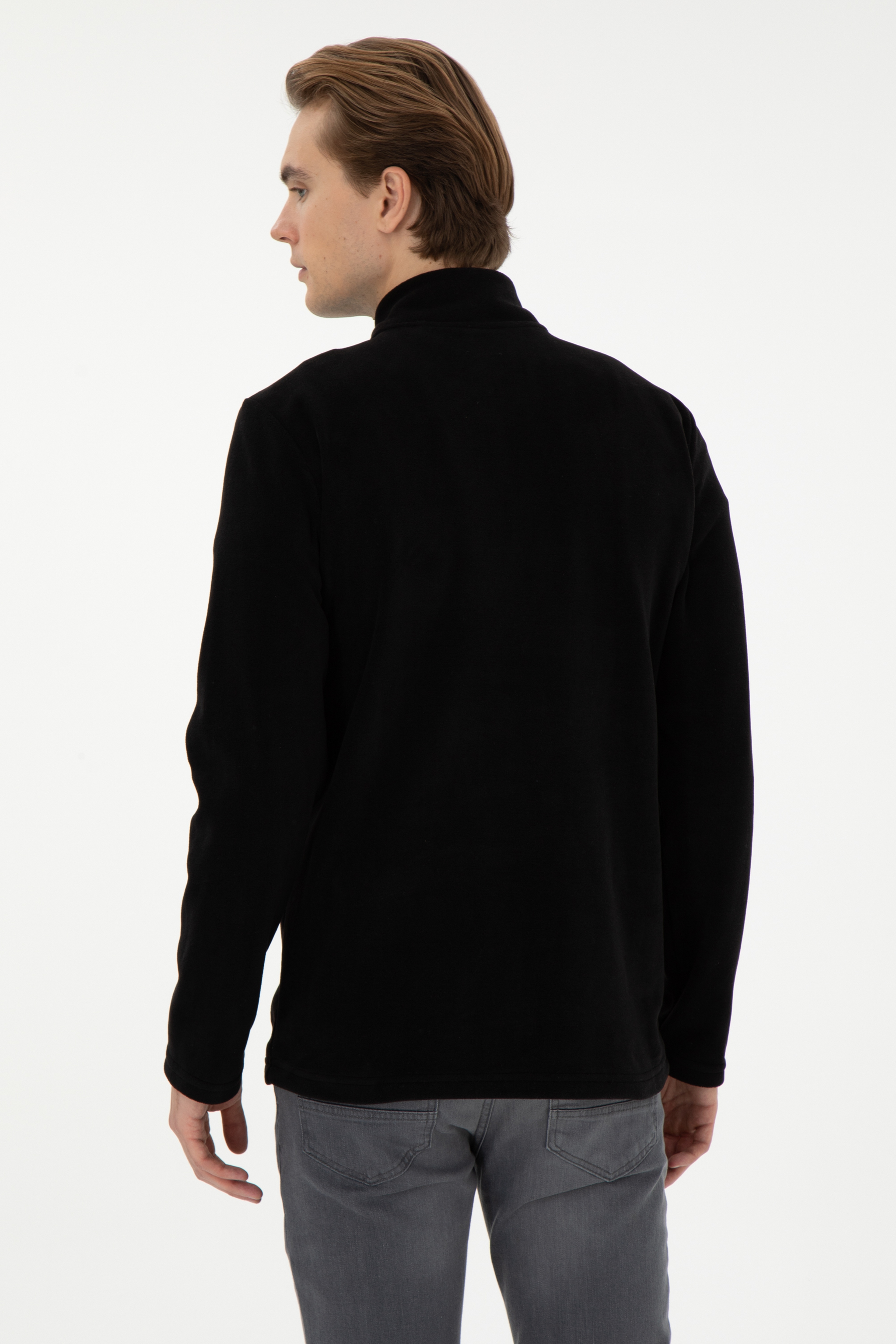 Erkek Siyah Sweatshirt - Image 5